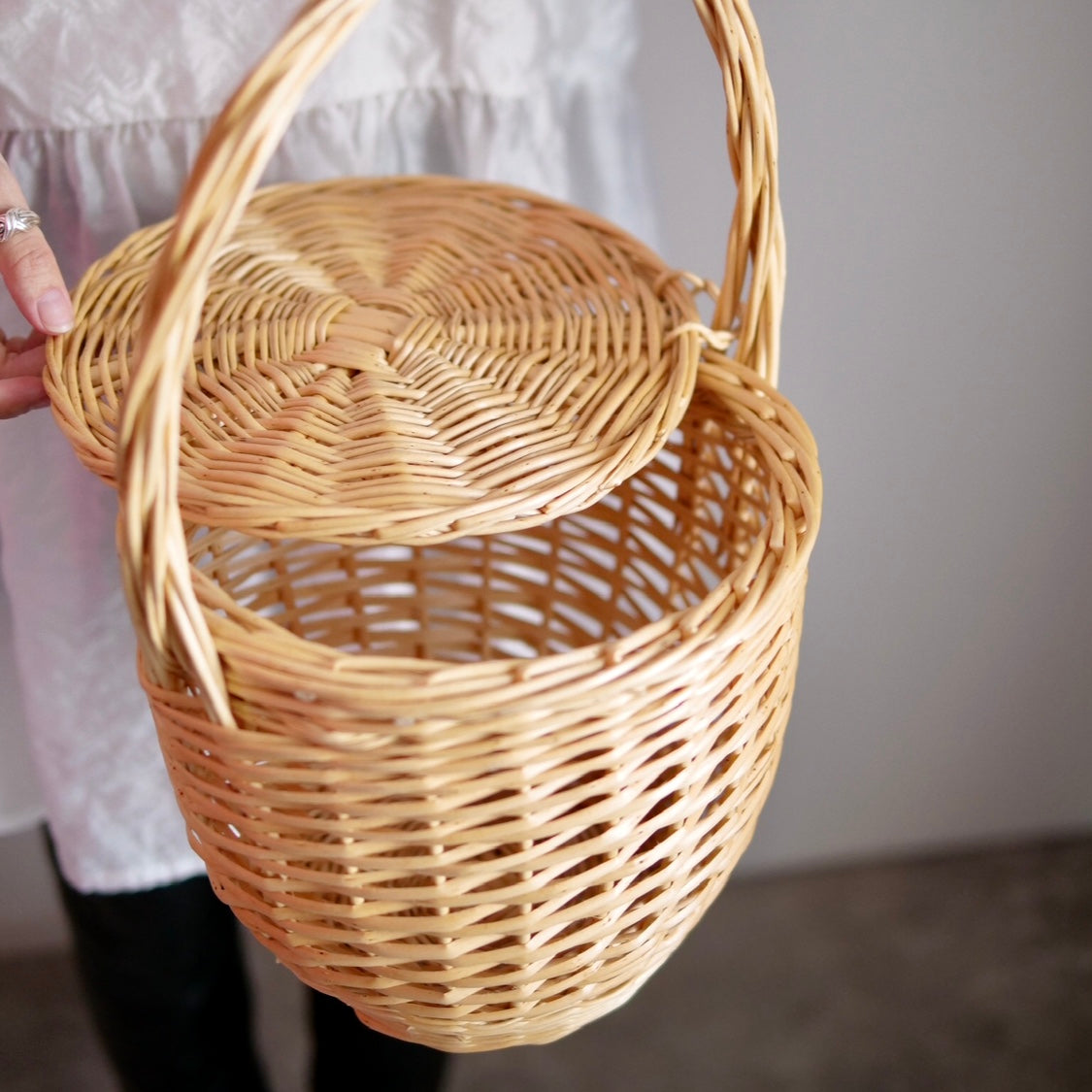 通販生活 ファッション OLD&VINTAGE] noon at dim – カゴバッグ VINTAGE バッグ