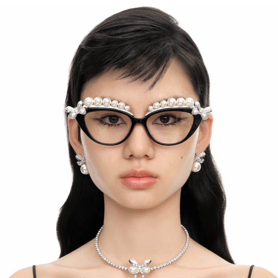 小物 Yvmin shushutong SALE】YVMIN×SHUSHU/TONG Pearl Flower Glasses – dim at noon