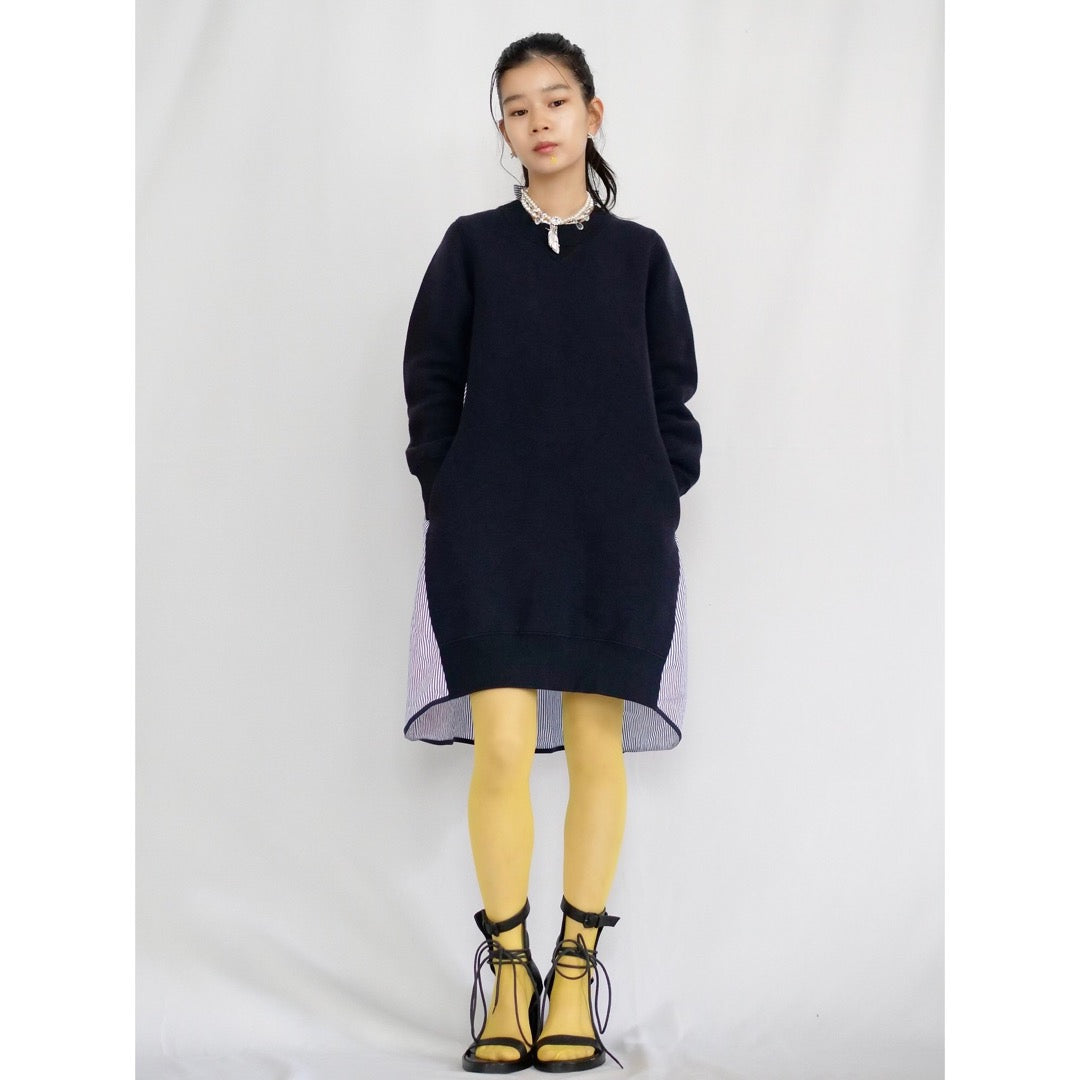 Sacai ✰美品　完売✰サカイ　パフスリーブ　スウェット　ワンピース OLD&VINTAGE] sacai スウェット×シャツワンピース – dim at noon