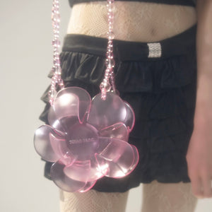SUSAN FANG　3D PRINTED BEADED FLOWER BAG (PINK)