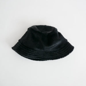 [Name.] FAUX FUR BUCKET HAT(BLACK)