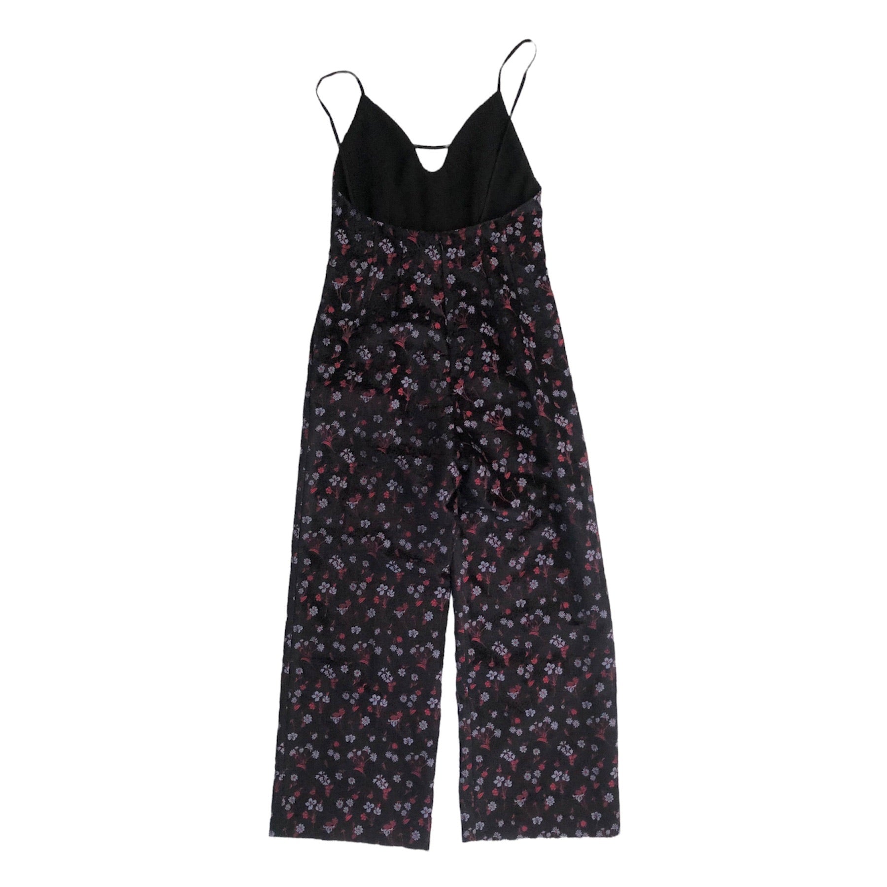 Mame Kurogouchi Floral Jacquard Sleeveless Jumpsuits / BLACK