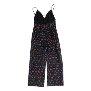 Mame Kurogouchi Floral Jacquard Sleeveless Jumpsuits / BLACK