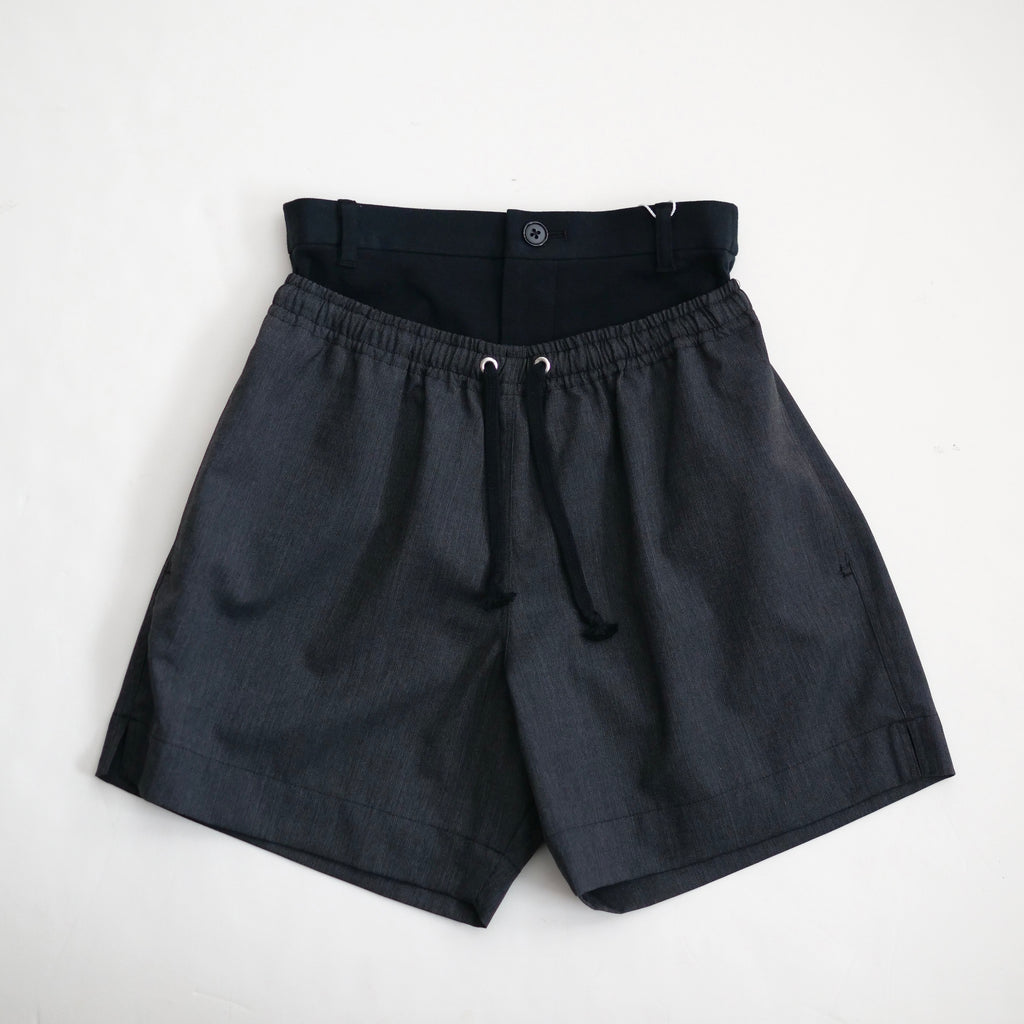 PERVERZE　Layered Waist Shorts / Gray
