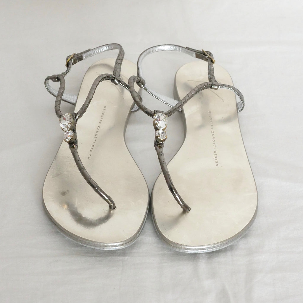 [OLD&VINTAGE]  GIUSEPPE ZANOTTI　ビジュートングサンダル SV