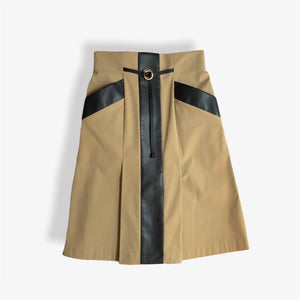 MAME KUROGOUCHI HIGH WAISTED CHINO SKIRT(BEIGE)