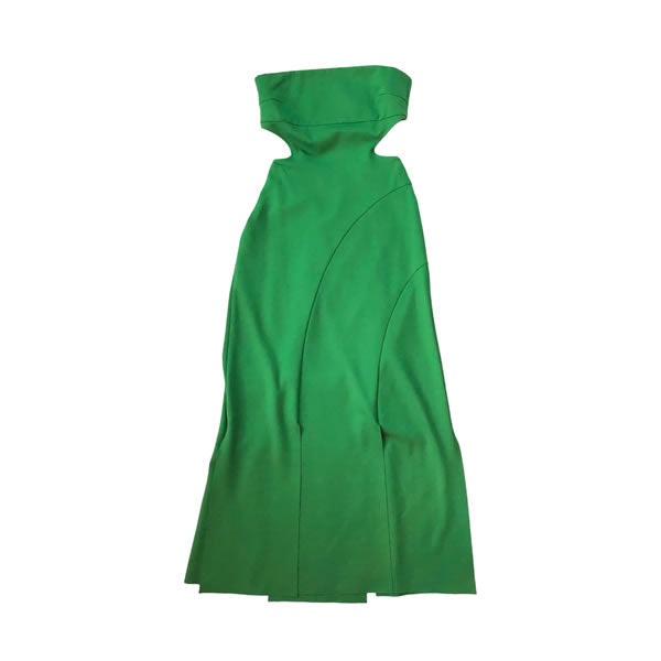 LEINWANDE  Curvy Slit Tube Dress / Green