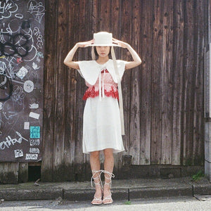 [OLD&VINTAGE] sacai レースストライプキャミ