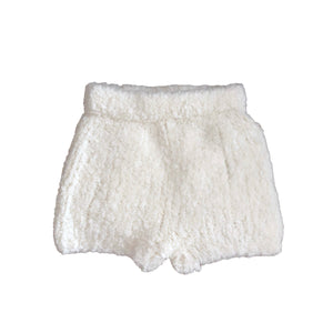 LEINWANDE  Boa Hand Knitted Shorts / White