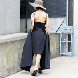 HAENGNAE SHUMAI BUSTIER DRESS / Black