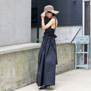 HAENGNAE SHUMAI BUSTIER DRESS / Black