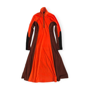 Mame Kurogouchi Velour Jersey Flared Dress / Orange