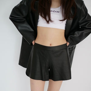 [OLD&VINTAGE] COW LEATHER SHORT PANTS