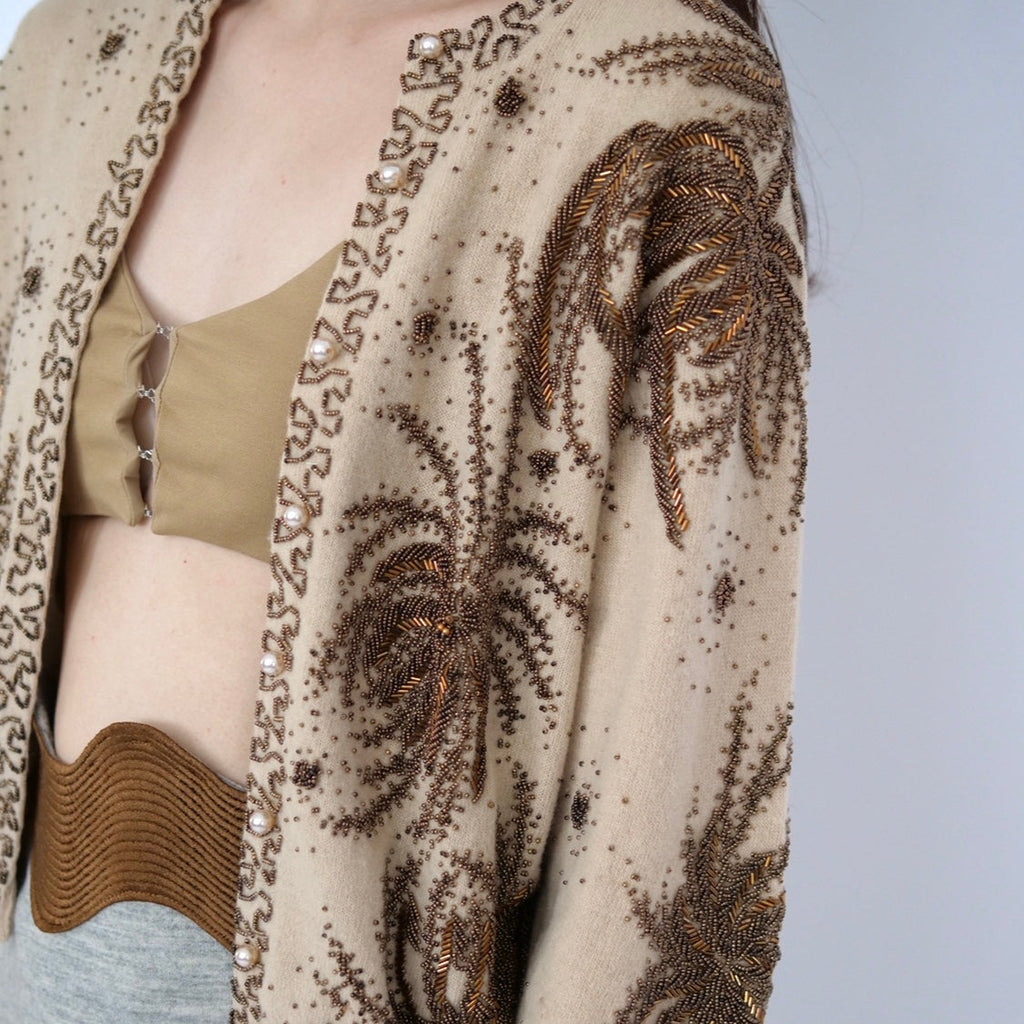 [OLD&VINTAGE] GENE SHELLY'S　50'SオートクチュールVINTAGE KNIT CARDIGAN