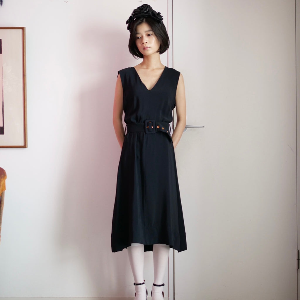 [OLD&VINTAGE] MARNI ZIPベルトスリーブレスドレス