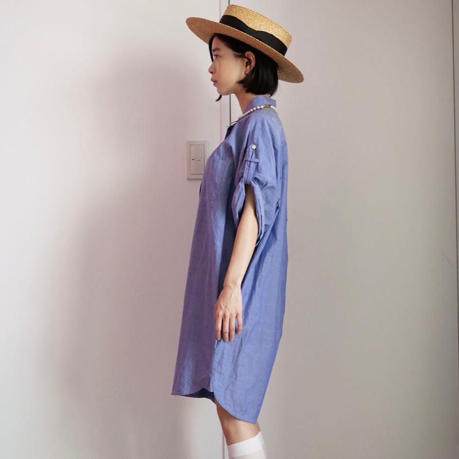 [OLD&VINTAGE] シャンブレーオールインワン