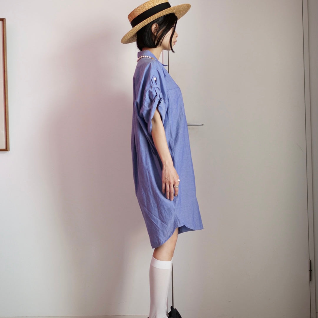 [OLD&VINTAGE] シャンブレーオールインワン