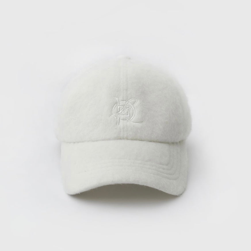 KIMHEKIM NEO COIN LOGO EMBROIDERED BRUSHED BALL CAP (IVORY)