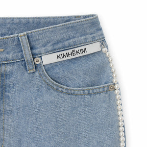 SALE]KIMHEKIM PEARL EMBELLISHED WIDE LEG DENIM PANTS – dim at noon