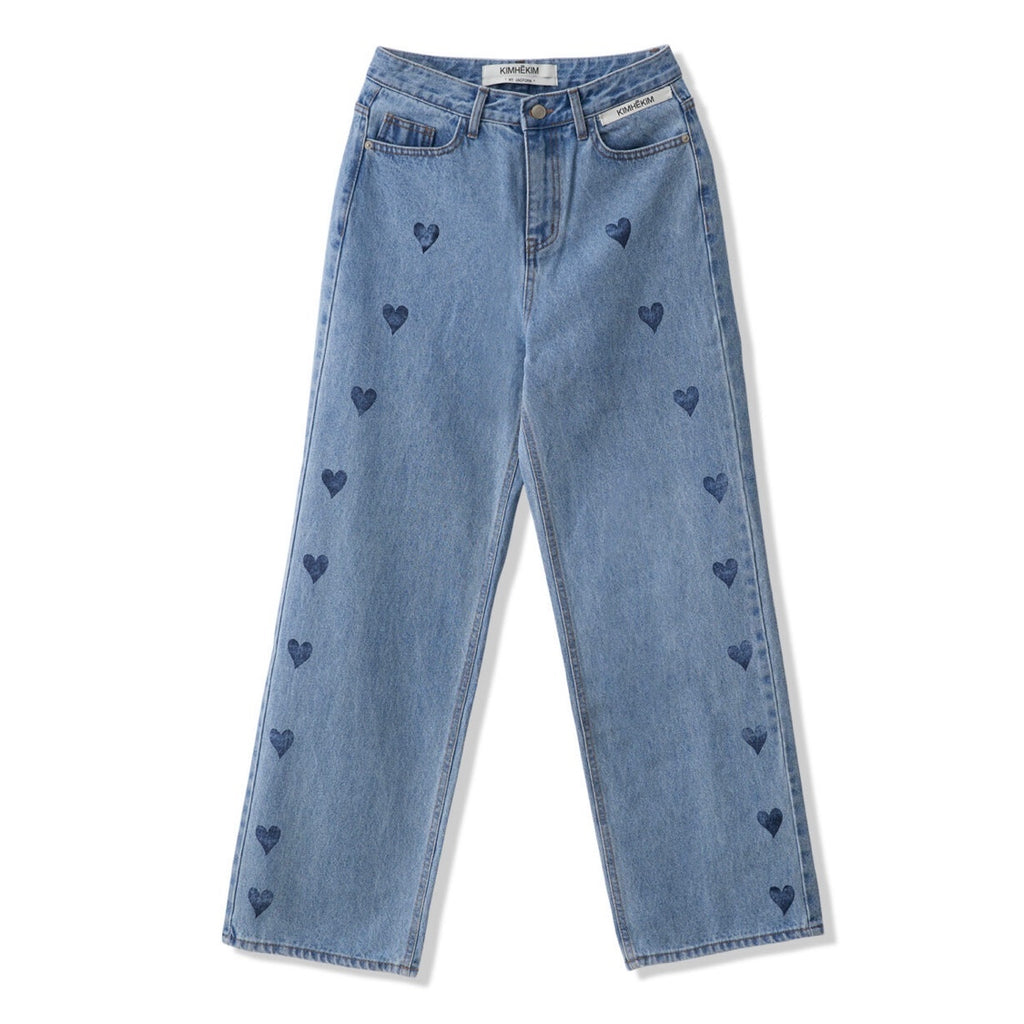 KIMHEKIM HEART STAMPED JEANS