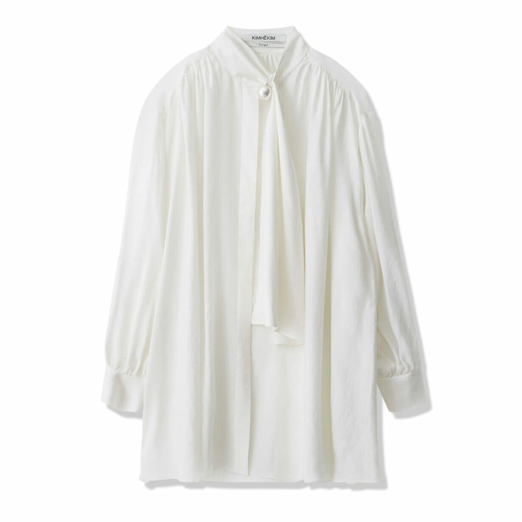 [SALE]KIMHEKIM LAVALIERE COLLAR CUPRA SHIRT