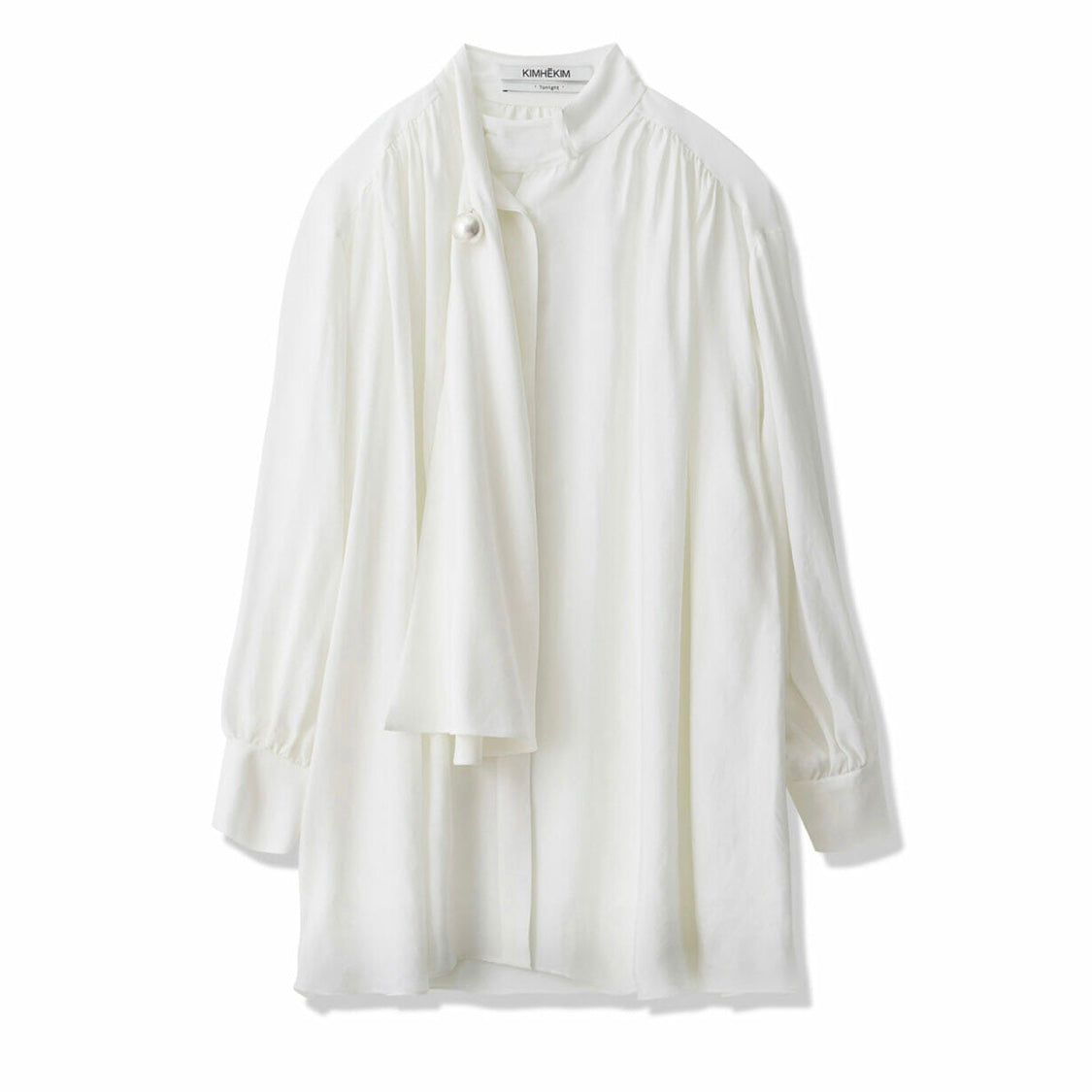 KIMHEKIM LAVALIERE COLLAR CUPRA SHIRT