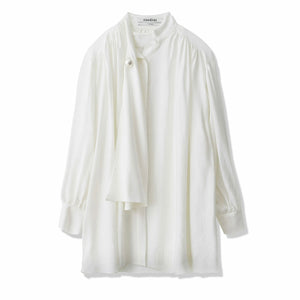 KIMHEKIM LAVALIERE COLLAR CUPRA SHIRT