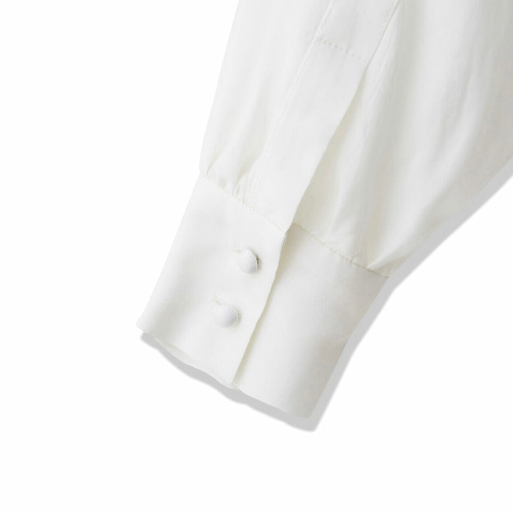 KIMHEKIM LAVALIERE COLLAR CUPRA SHIRT