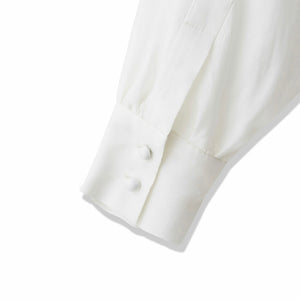 KIMHEKIM LAVALIERE COLLAR CUPRA SHIRT