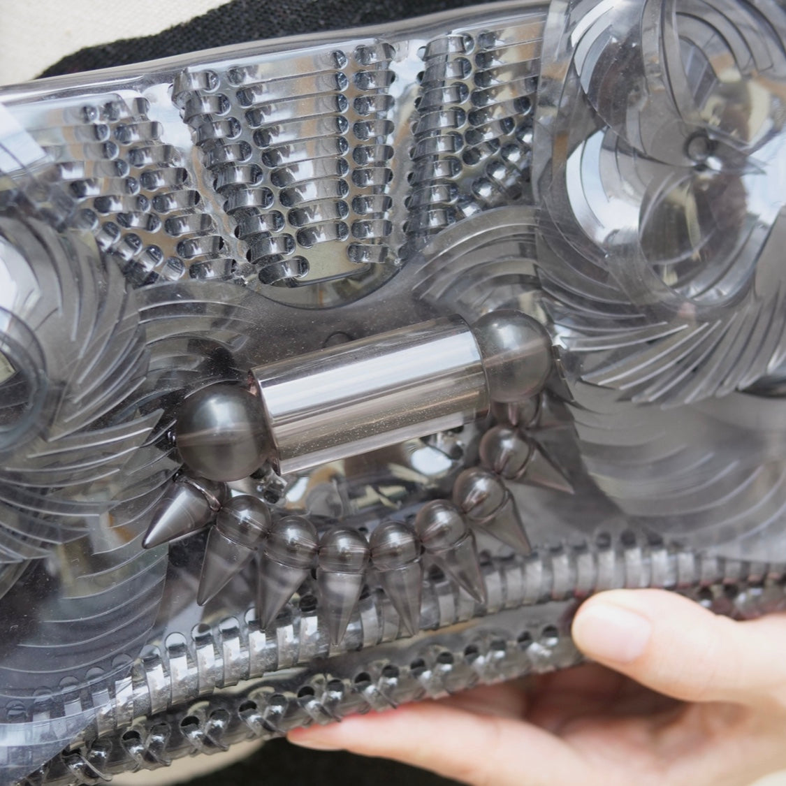 [OLD&VINTAGE] MAME KUROGOUCHI Vinyl Chloride Cloth Clutch Bag