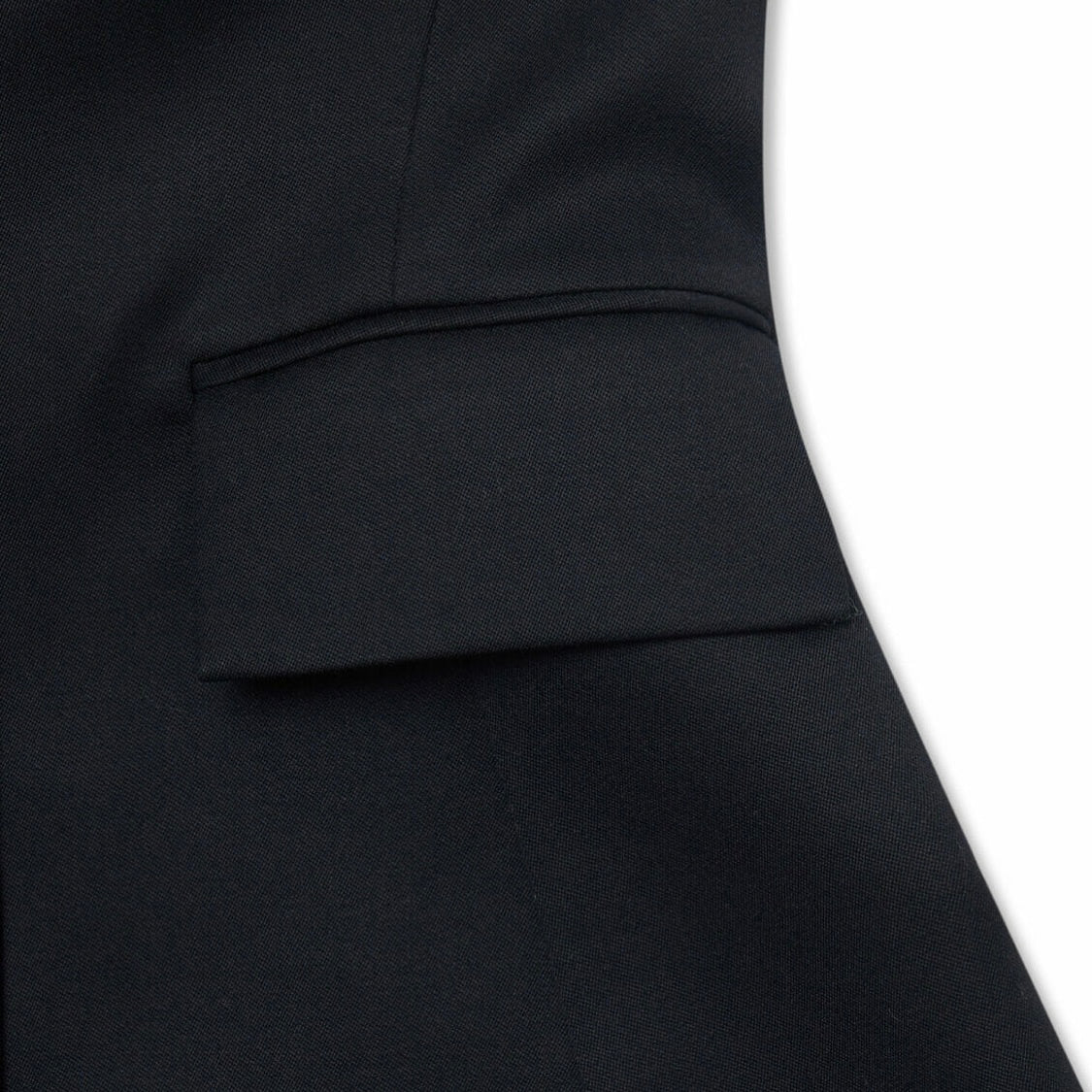 KIMHEKIM  PEARL BUTTONS WOOL-BLEND BUSTIER MINI DRESS (BLACK)