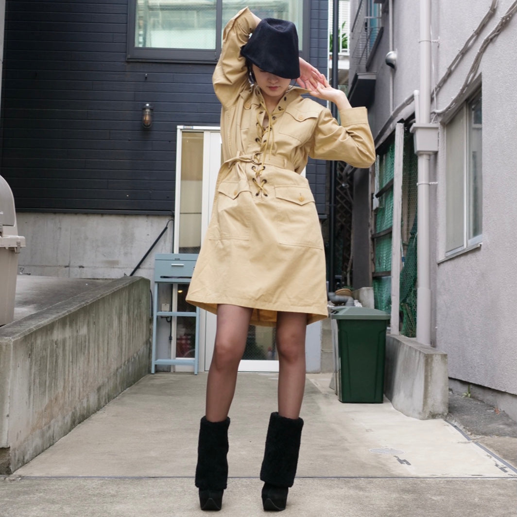vintage safari dress A 1930s/40s unintentional 'Safari' style outfit. : r/VintageFashion Machine Wash Cold Made in Dallas Classic Safari Dress in Antelope
