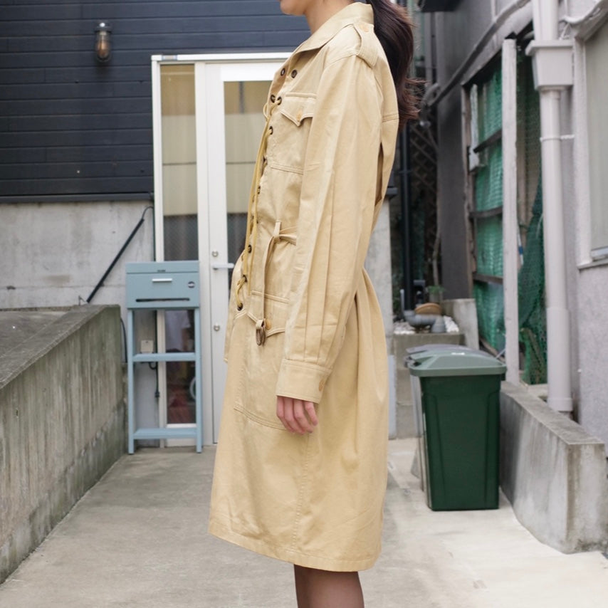 [OLD&VINTAGE] YVES SAINT LAURENT VINTAGE サファリドレス
