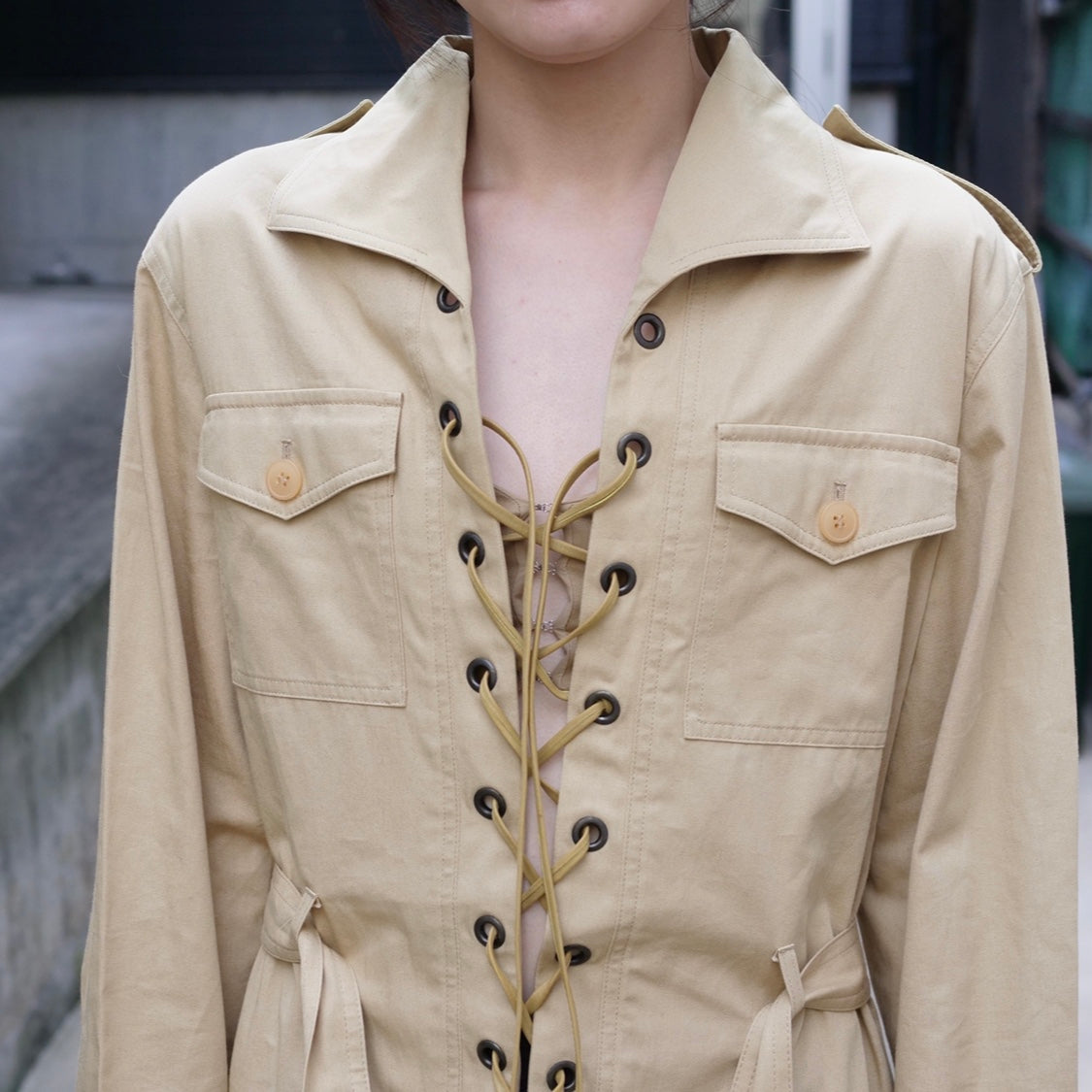 OLD&VINTAGE] YVES SAINT LAURENT VINTAGE サファリドレス – dim at noon