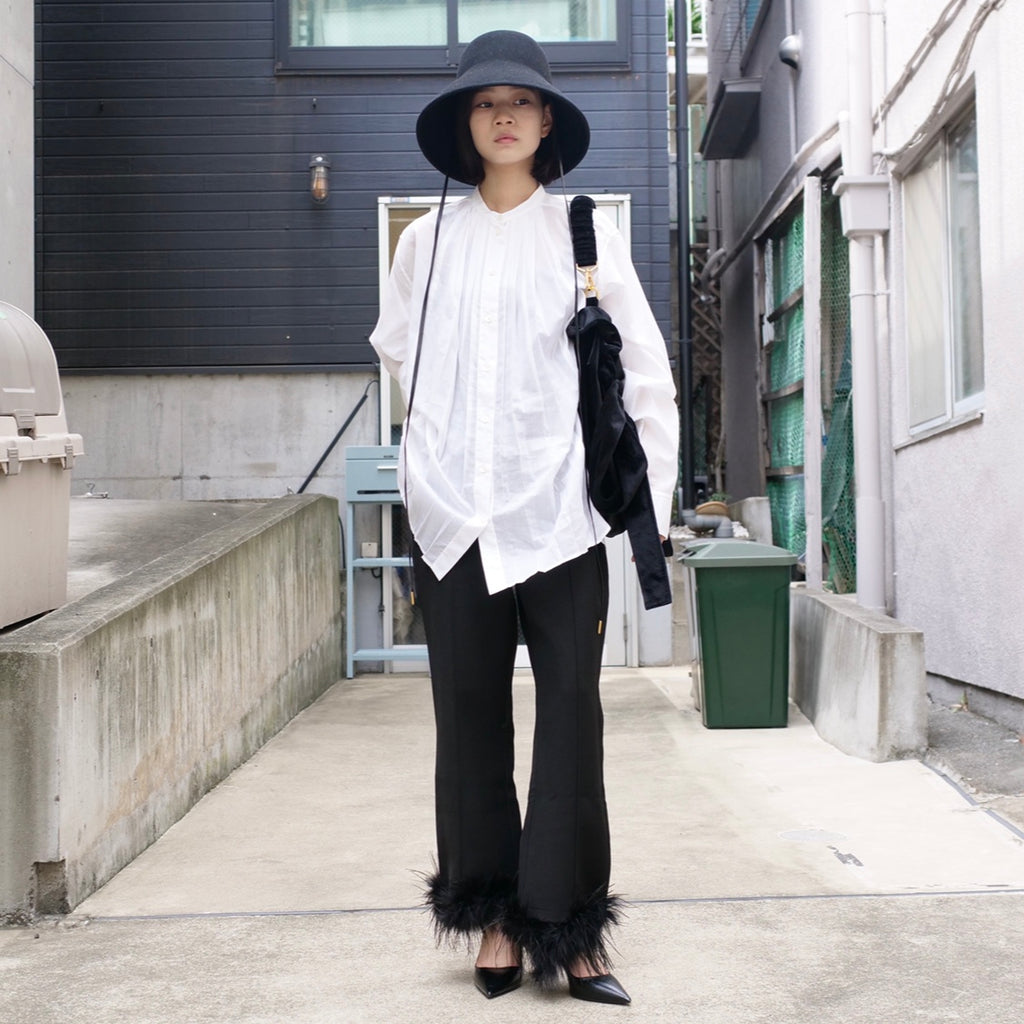 [OLD&VINTAGE] CELINE プリーツノーカラーブラウス PHOEBE PHILO