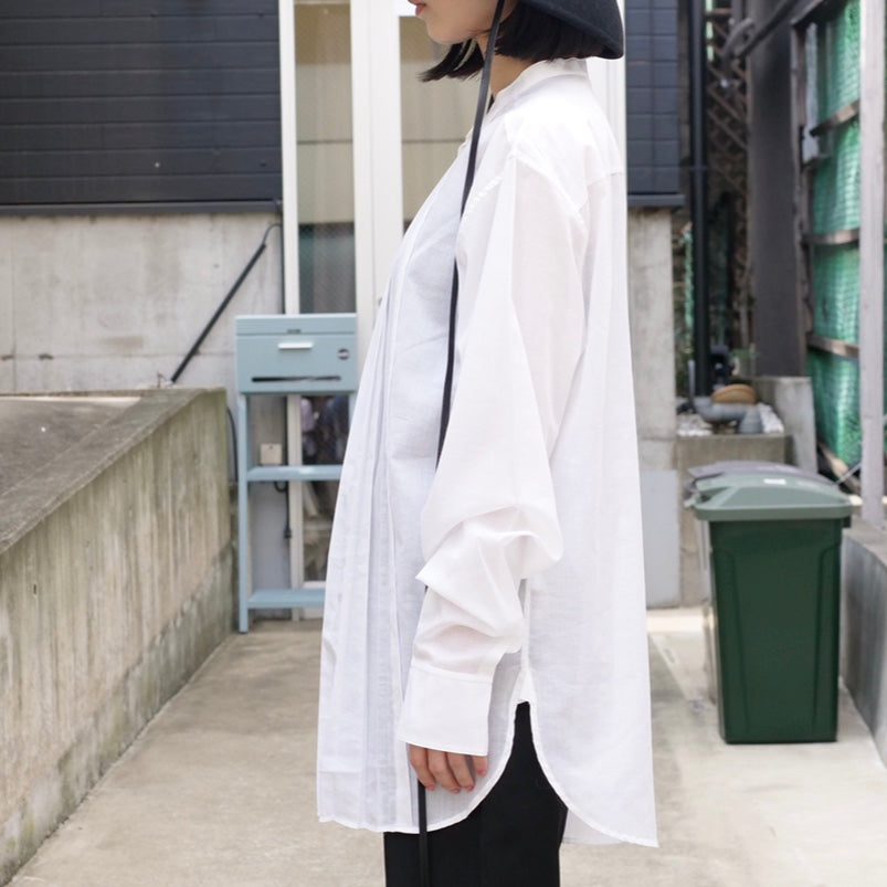 OLD&VINTAGE] CELINE プリーツノーカラーブラウス PHOEBE PHILO