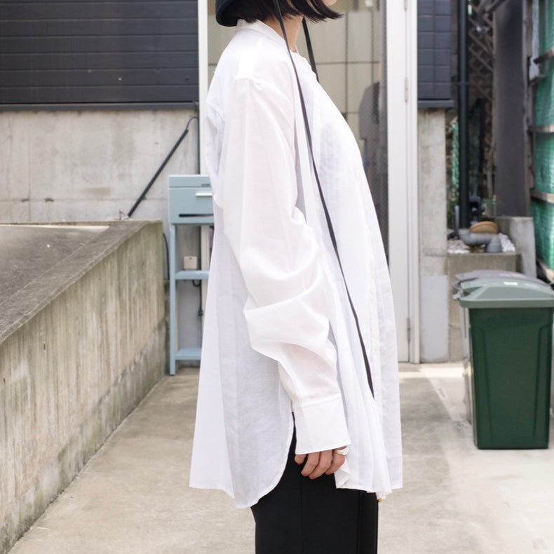 OLD&VINTAGE] CELINE プリーツノーカラーブラウス PHOEBE PHILO