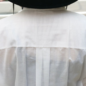 [OLD&VINTAGE] CELINE プリーツノーカラーブラウス PHOEBE PHILO