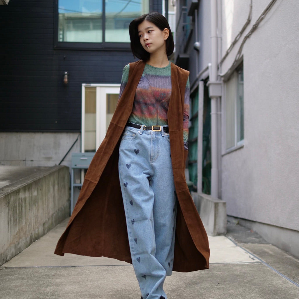 [OLD&VINTAGE]FURLING SUEDE VEST COAT