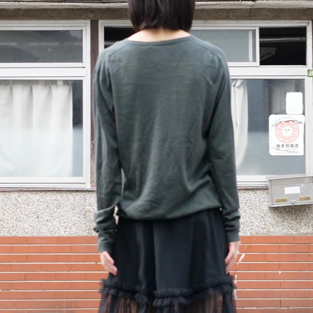 [OLD&VINTAGE] JIL SANDER カシミヤシルクVネックニット