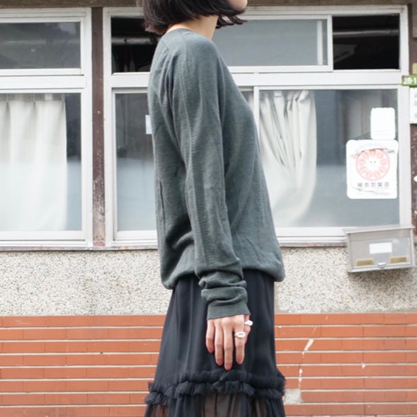 [OLD&VINTAGE] JIL SANDER カシミヤシルクVネックニット