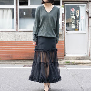 [OLD&VINTAGE] JIL SANDER カシミヤシルクVネックニット