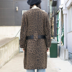 [OLD&VINTAGE] DOLCE&GABBANA ノーカラーヒョウ柄コート