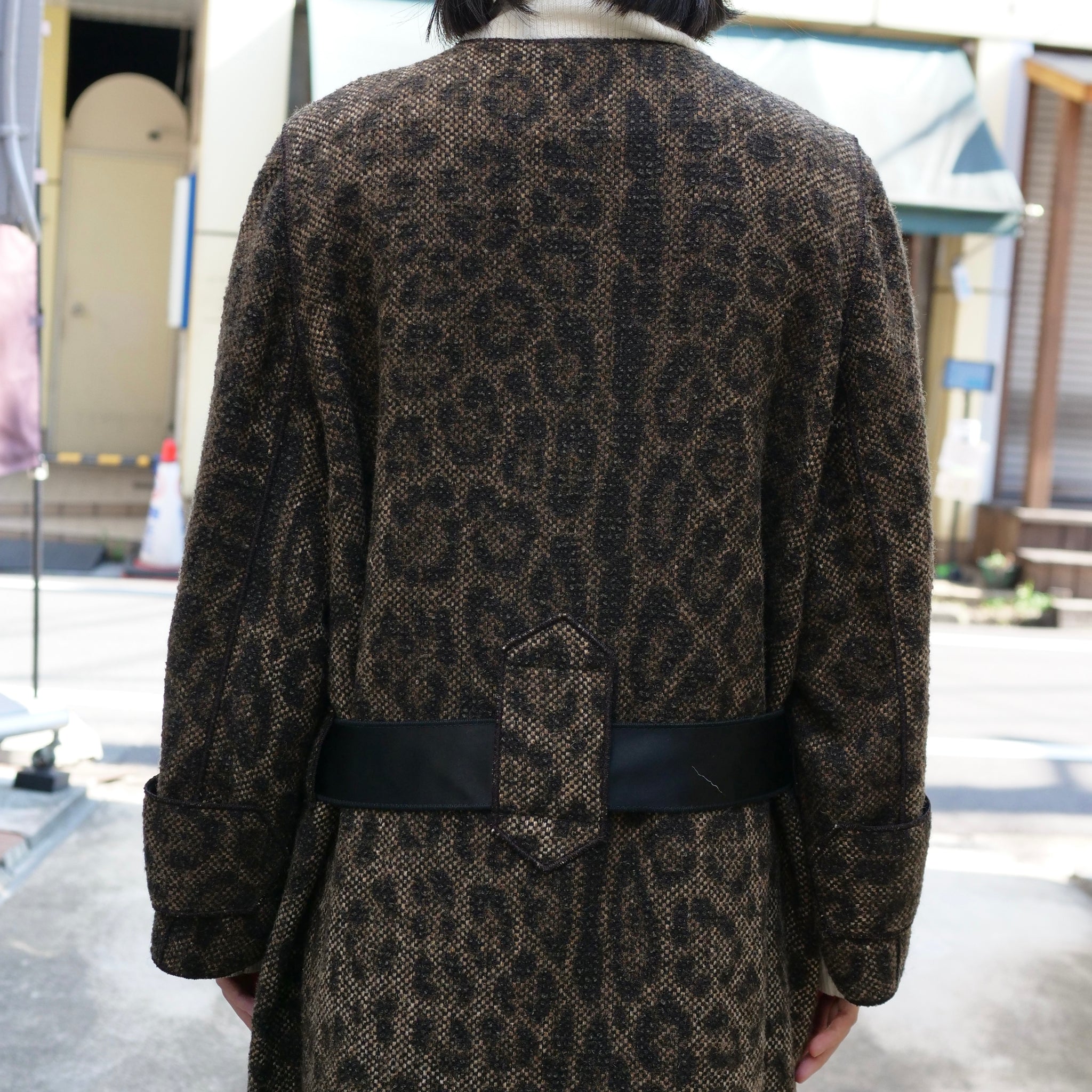 [OLD&VINTAGE] DOLCE&GABBANA ノーカラーヒョウ柄コート