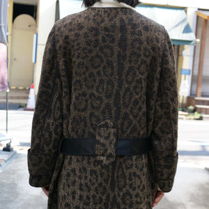 [OLD&VINTAGE] DOLCE&GABBANA ノーカラーヒョウ柄コート