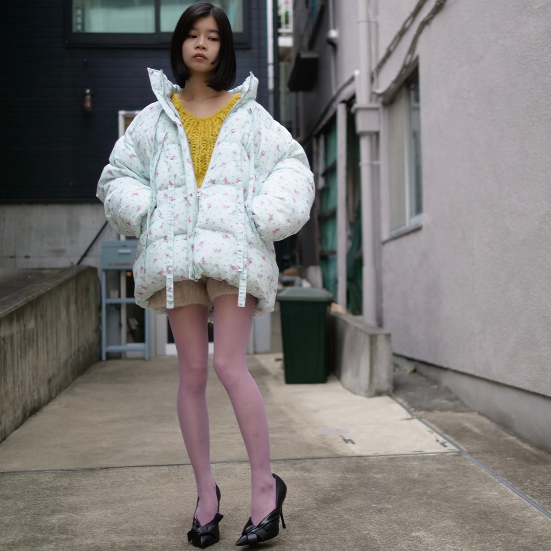 [OLD&VINTAGE] 花柄ボリュームジャケット