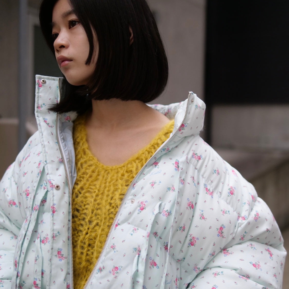 [OLD&VINTAGE] 花柄ボリュームジャケット