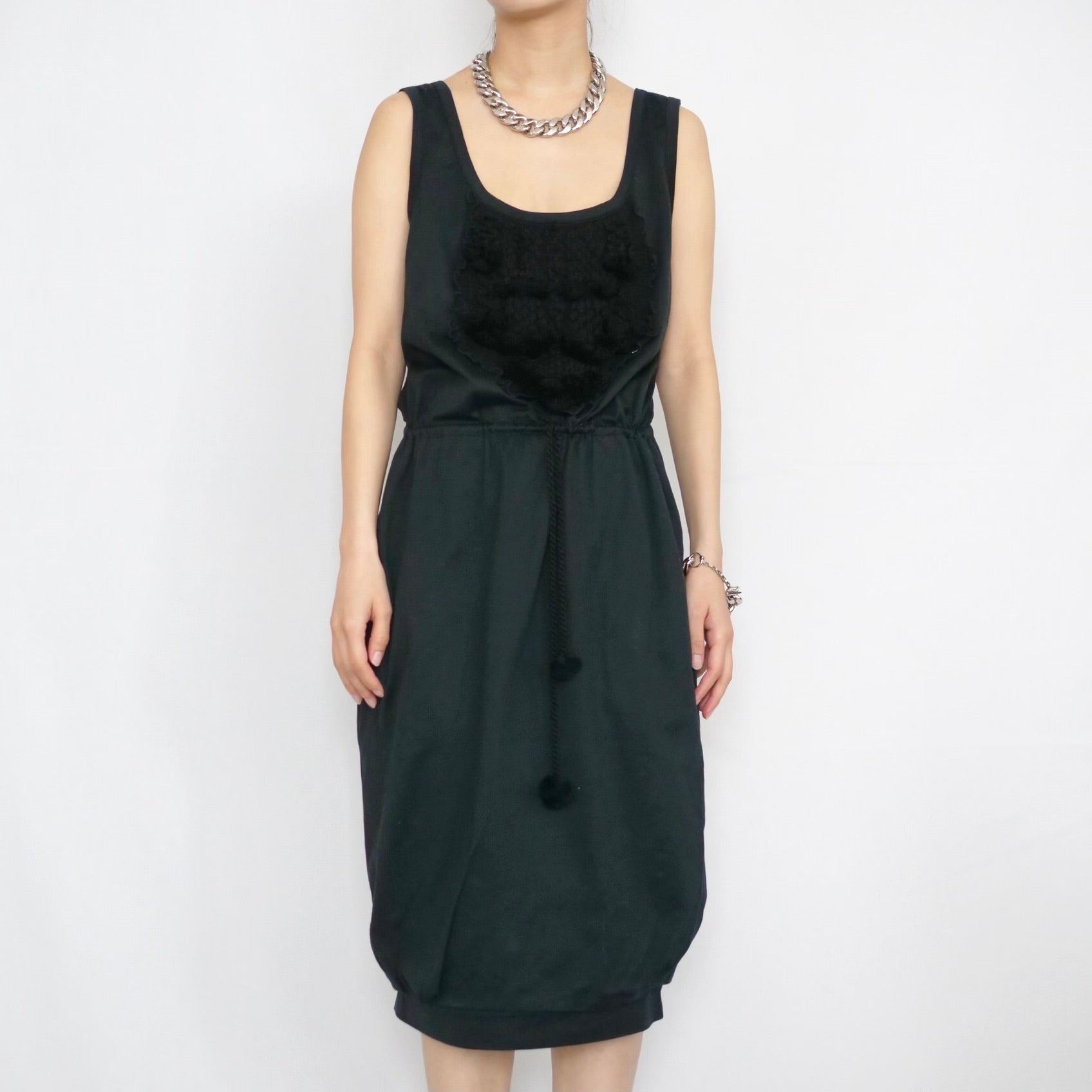 [OLD&VINTAGE] YVES SAINT LAURENT rive gauche カットソーノースリーブドレス