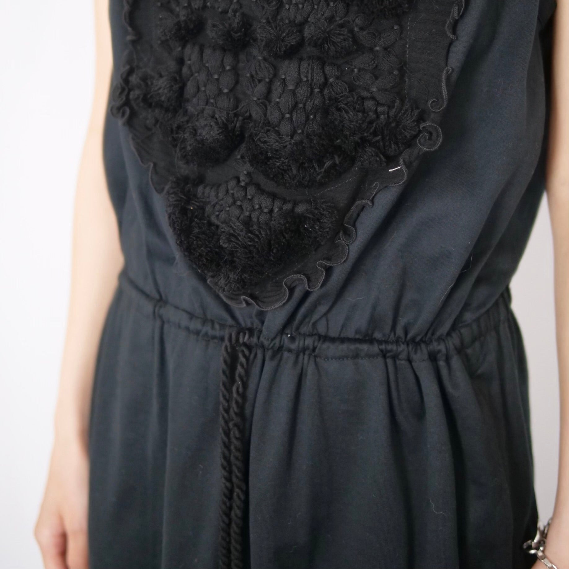 [OLD&VINTAGE] YVES SAINT LAURENT rive gauche カットソーノースリーブドレス