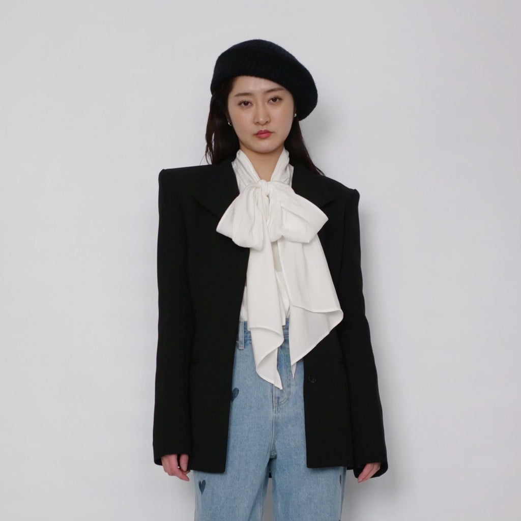 JOHN Wrap Blazer / Black